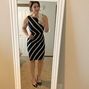 WHBM Striped Ponte Dress